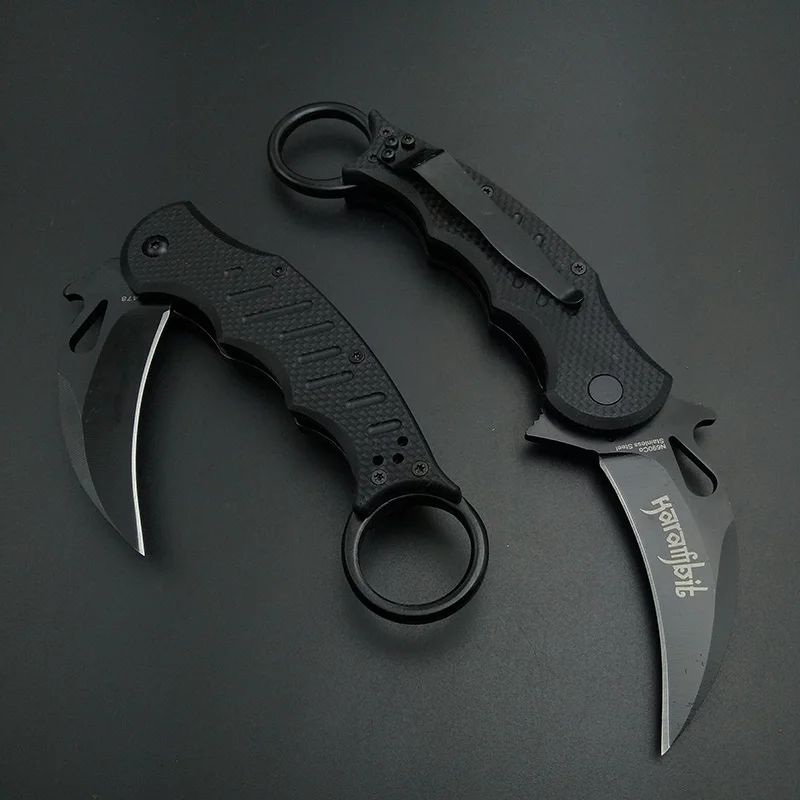 Karambit التكتيكي الطي سكين صيد التخييم السكاكين بقاء مخلب g10 مقبض الفولاذ الصلب شفرة المهنية karambits edc
