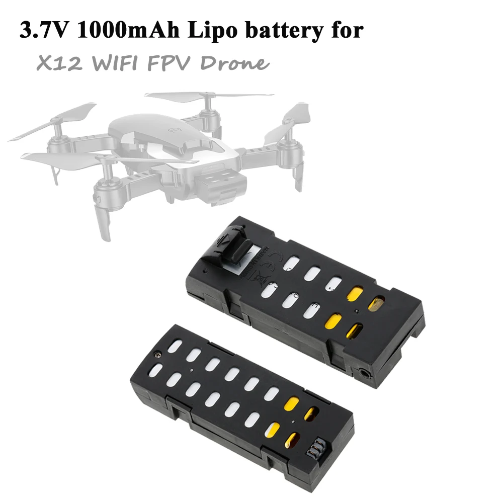M69 RC Drone 3.7V 1000mAh Lipo Battery for X12 Wifi FPV Drone