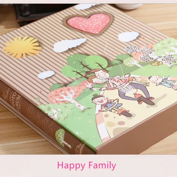 

Happy Family 400 Pockets Interleaf Big High Capacity Photo Album Wedding Baby Birthday Gift Photo Album for 5 6 7 Inch Photos