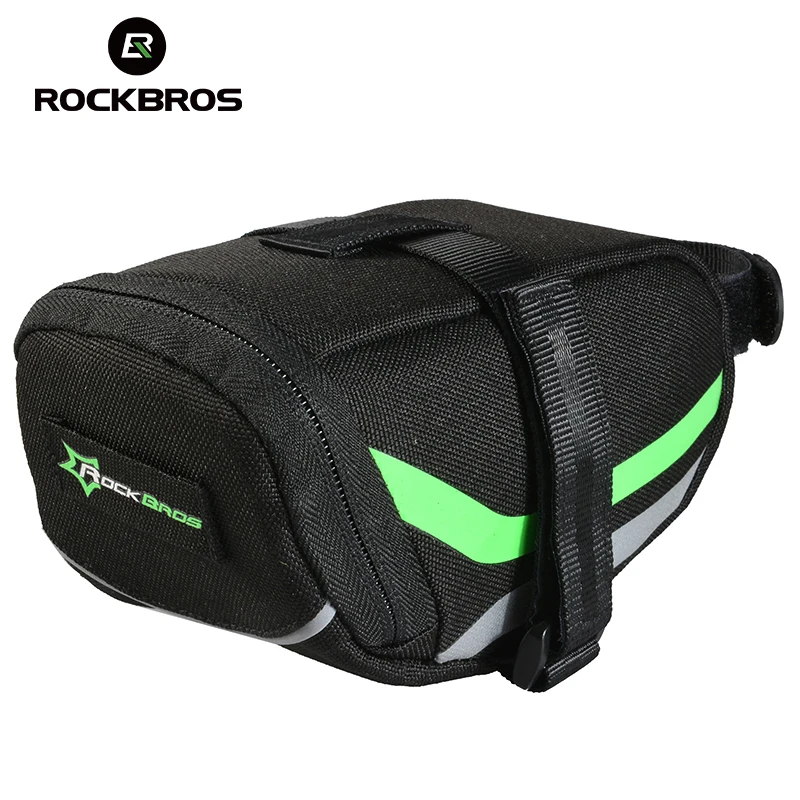 Best ROCKBROS Outdoor Cycling Mountain Bike Back Seat Bicycle Rear Bag Nylon Bike Saddle Bag Bicycle Accessories Tail Pouch Package 2