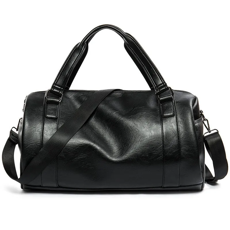 

Men Black luggage organizer travel bag reistas leather handbags business duffle bag male weekend bags packing cubes bolsa viaje