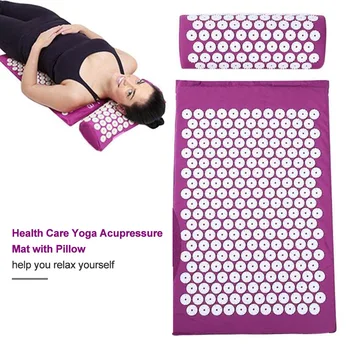 

Massage Body Health Care Yoga Mat Acupressure Mat Relieve Stress Pain Acupuncture Massage Mat Cushion with Pillow