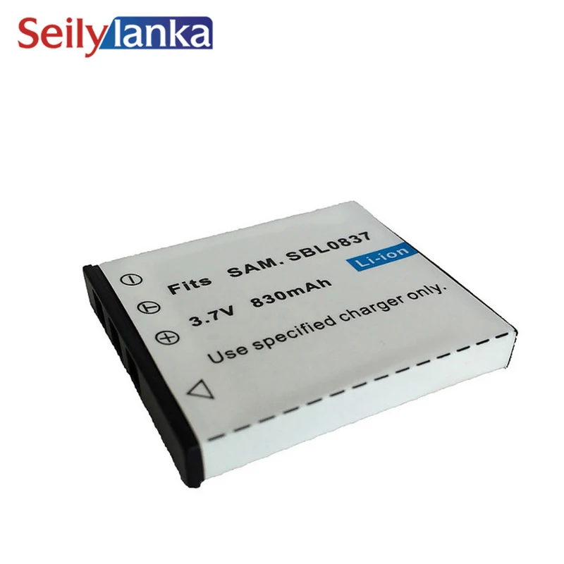 830 мАч для SAMSUNG SBL-0837 SBL0837 цифровых фотоаппаратов аккумулятор видеокамера Digimax L50 L60