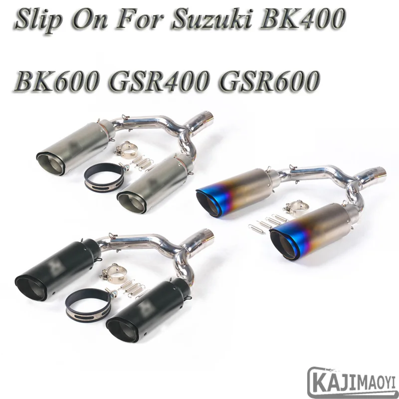 

Motorcycle Full Exhaust System Slip on For Suzuki GSR400 GSR600 BK600 400CC Exhaust Muffler Pipe