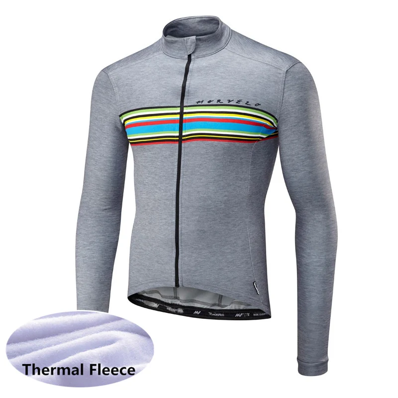 Ropa ciclismo велосипедная Футболка мужская быстросохнущая Топ с длинным рукавом Зимняя Теплая Флисовая велосипедная рубашка Спортивная одежда для гонок на велосипеде K2907 - Цвет: only jersey 05
