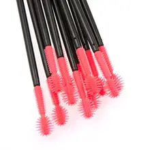 1 lot= 50pcs Disposable Silicone Mascara Wands Brush Defining Lash Sphere Head Top N03