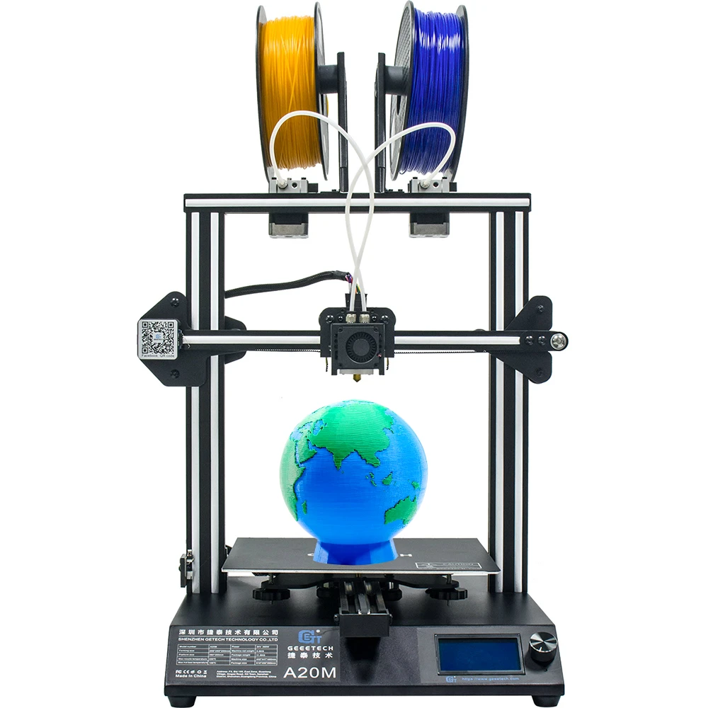 3D принтер Geeetech A20M 2 в 1 разные цвета FDM CE быстрая сборка с нитью накаливания Fetector и