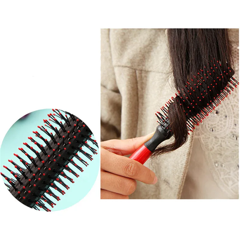 professional Roll Brush Round Hair Comb Wavy Curly Styling Care Curling Beauty salon& home use Comb hair brush escova de cabelo