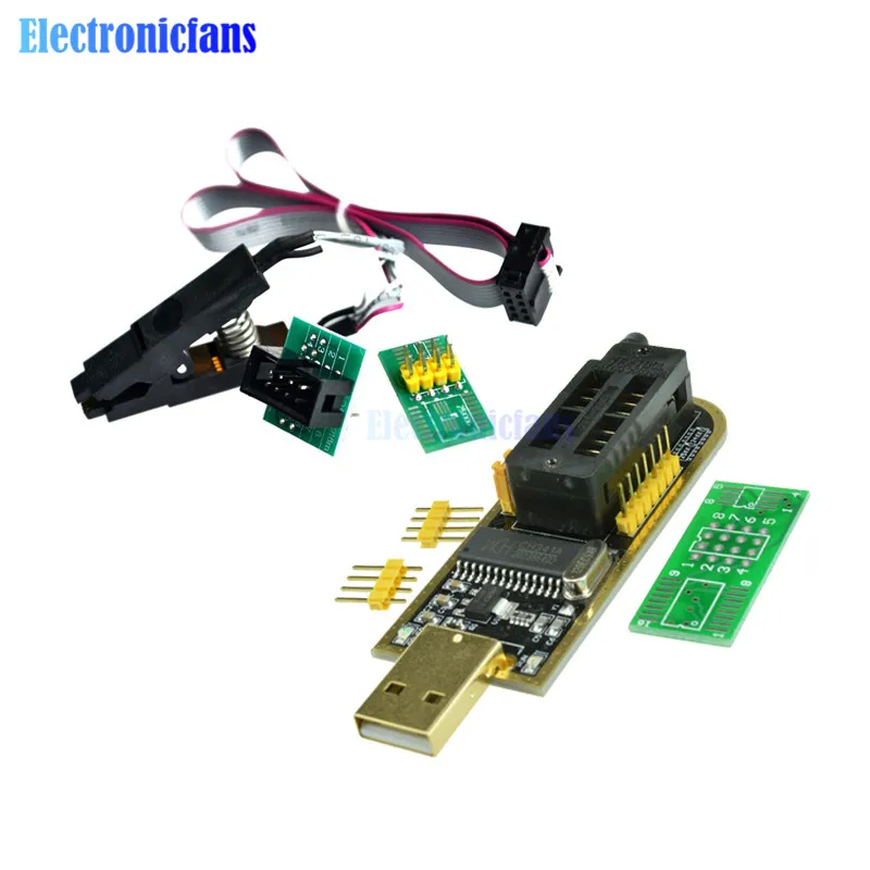 

SOIC8 SOP8 Test Clip For EEPROM 93CXX / 25CXX / 24CXX + CH341A 24 25 Series EEPROM Flash BIOS USB Programmer Module