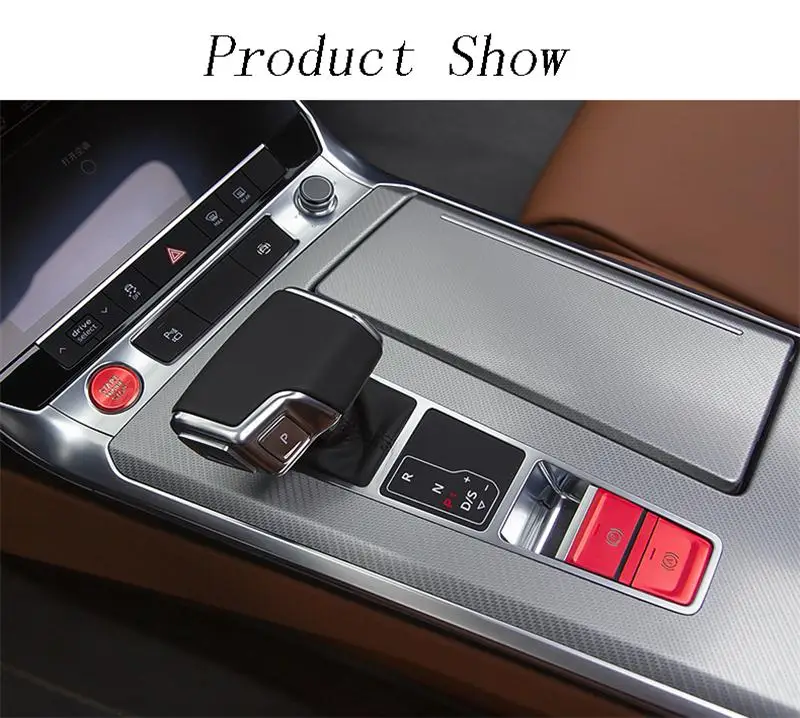 Автомобильный Стайлинг для Audi A6 C8 центральный пульт переключения передач Панель дисплея P N кнопки Авто Чехлы наклейки отделка салонные аксессуары