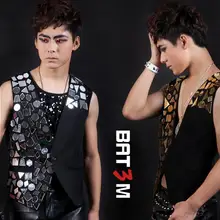 Черные золотые линзы для певицы для сцены мужской жилет Мужская брендовая мужская одежда сексуальный танк 1 camisetas regatas 3XL настраиваемый