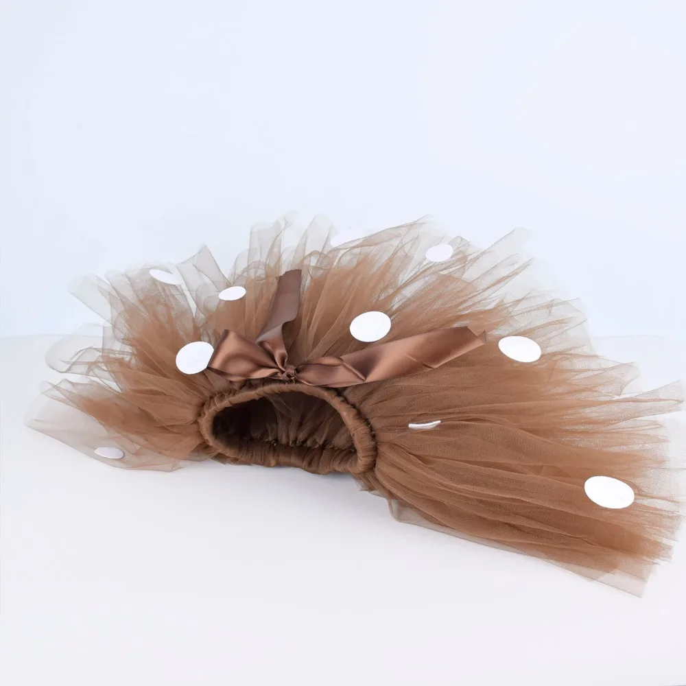 Najtaniej Deer kostium brązowy włochata spódnica tutu dla dziewczynek urodziny dziecka Party kropki spódnica kostium na halloween taniec szkoła Tutus 0 12Y