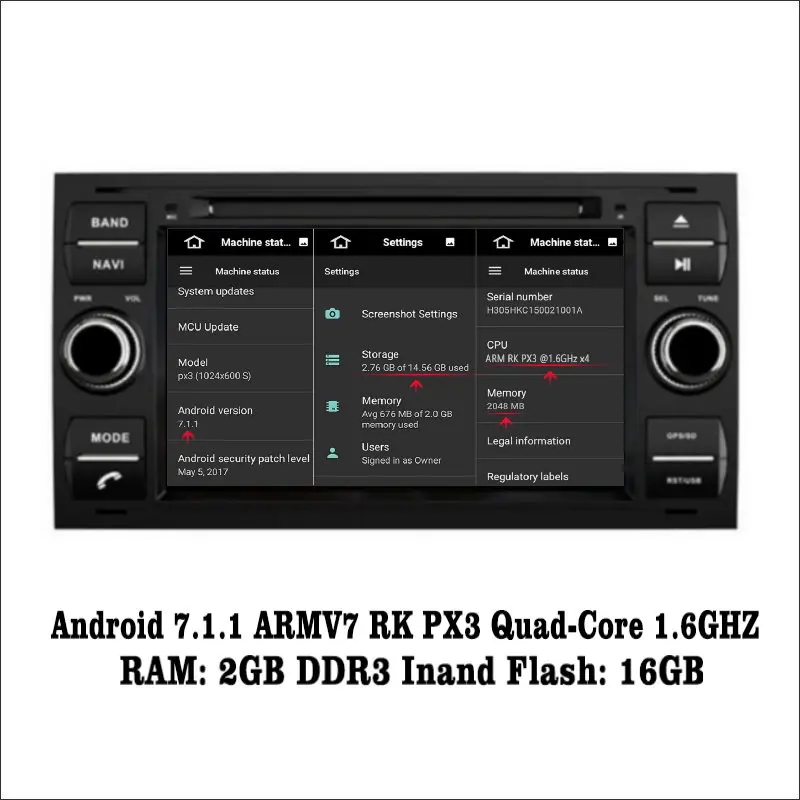 Top Liislee Android 7.1 2G RAM For Ford For Focus 2000~2007 Car Radio Audio Video Multimedia DVD Player WIFI DVR GPS Navi Navigation 1