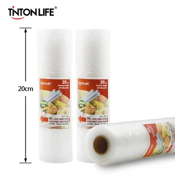 

TINTON LIFE 20cmx500cm/roll Vacuum Sealer Food Saver Bag