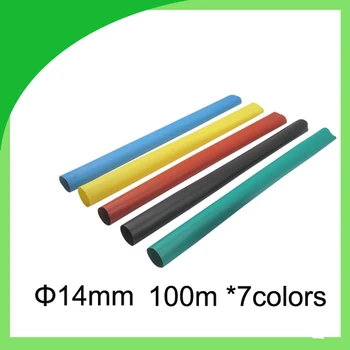 

Hot sales 1KV 14mm Diameter Heat Shrinkable Tube heat Shrink Tubing 100M/roll Heat shrink tube