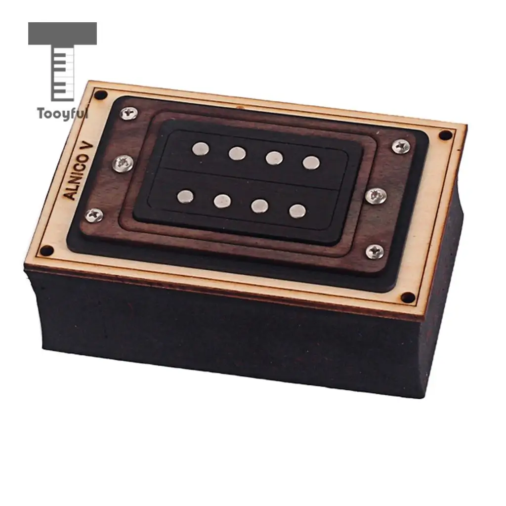 Tooyful Iron Alnico 5 Humbucker Pickup Set for 4 String Cigar Box Guitar Replacement Parts