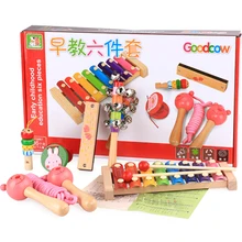 Free shipping Kids Early childhood education six pieces music font b toy b font Baby Early