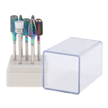 

8PCS Electric Nail Drill Bit Set, Nail Bits Diamond Rotary Burrs Cleaning Barrel Head File Nail Drill Machine Accessories