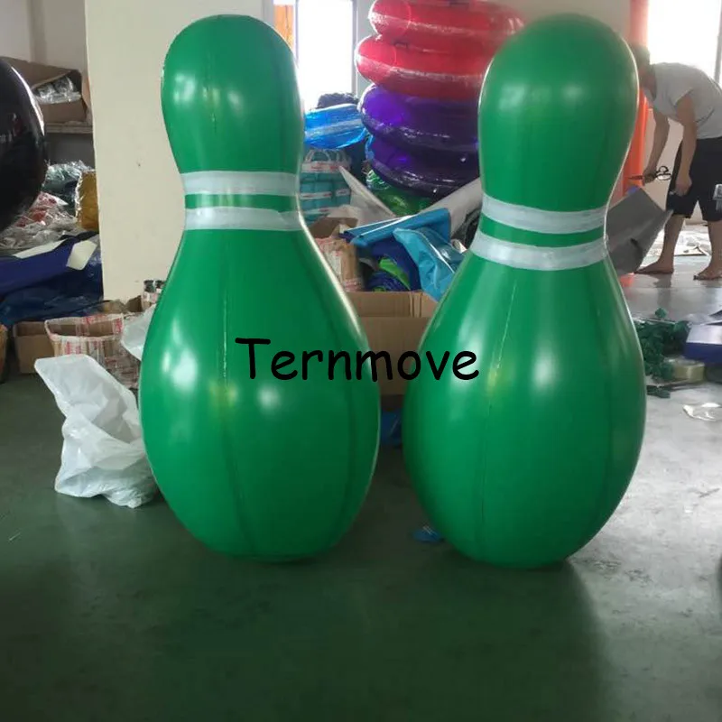 العملاق نفخ دبابيس البولينج نفخ pvc الإنسان البولينج للكبار والصغار ، محكم نفخ مجموعة بولينج أطفال الرياضة لعبة