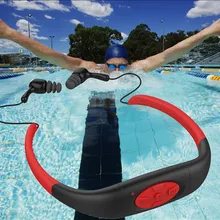 IPX8 гарнитура Водонепроницаемый спортивный MP3-плеер 8 Гб стерео MP3 с fm-радио с возможностью перезарядки MP3 Музыкальные наушники для плавания серфинга