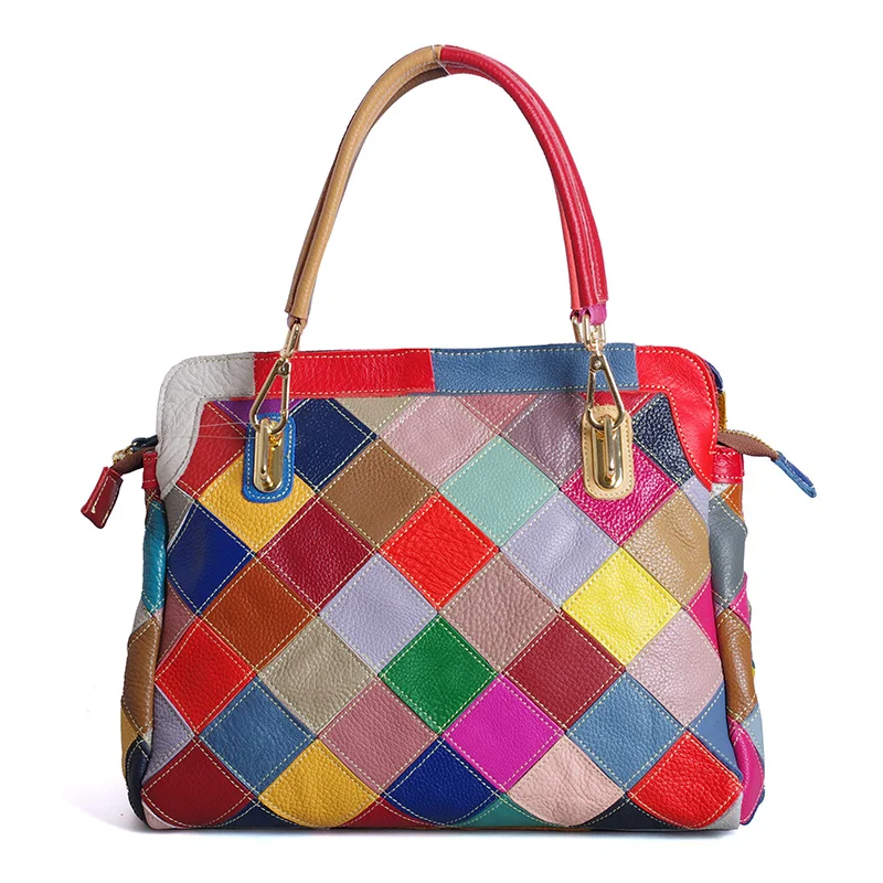 

2018 new fashion casual color matching Bohemian handbag lady bag