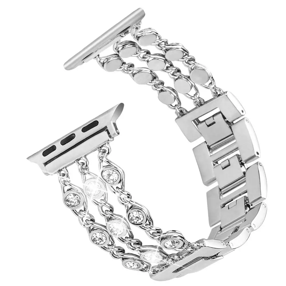 Металлический браслет из нержавеющей стали для Apple Watch Band сменный ремешок