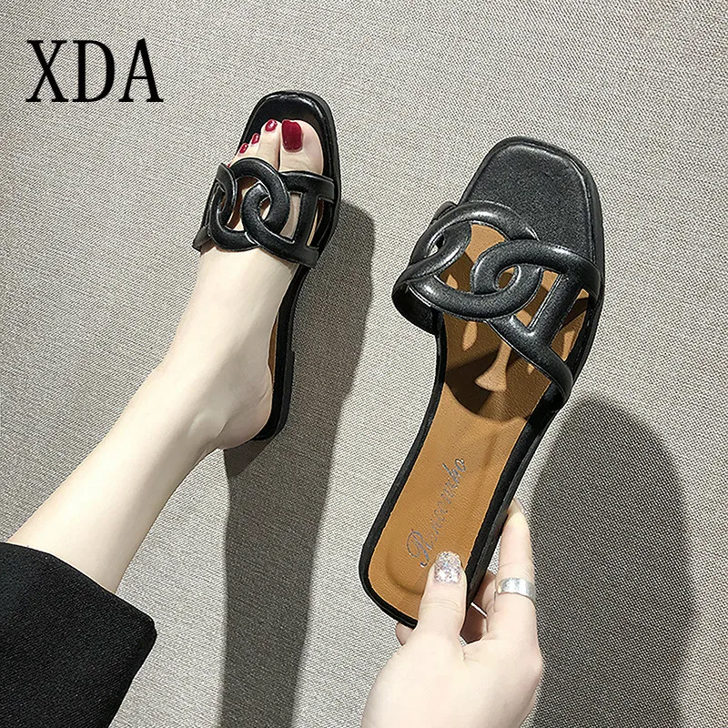 Новинка 2019 летние женские сандалии XDA тапочки шлепанцы для дома и улицы пляжная