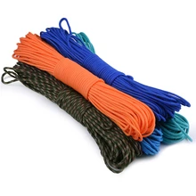 5 цветов Paracord 550 Паракорд парашютный шнур веревка Mil Spec Тип III 7 Strand 100 футов скалолазание кемпинг оборудование для выживания