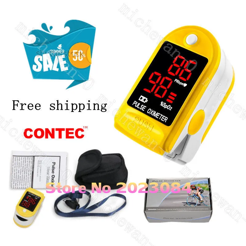 

New LED Fingertip Pulse Oximeter Blood Oxygen Spo2 Monitor CMS50DL CE&FDA contec