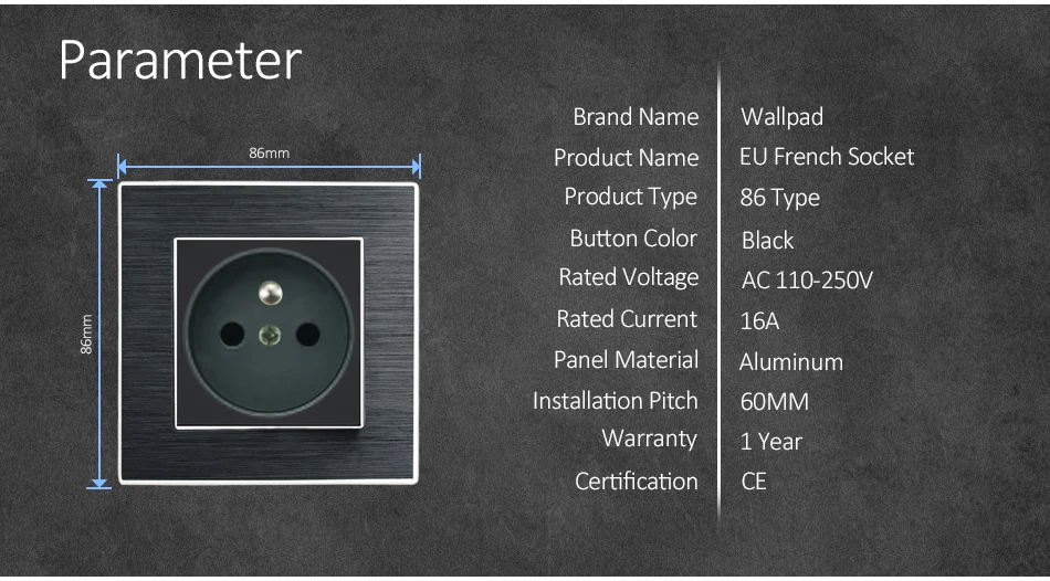 ЕС 2 Pin французская розетка Wallpad Роскошные атласные металла Панель EU Электрический настенный Мощность розетка электрические розетки для дома