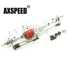 Серебристо-Красный 1/10 осевой Рейф осевой сплав алюминиевая передняя ось RC Рок собранные Рейфы оси металлические передние оси