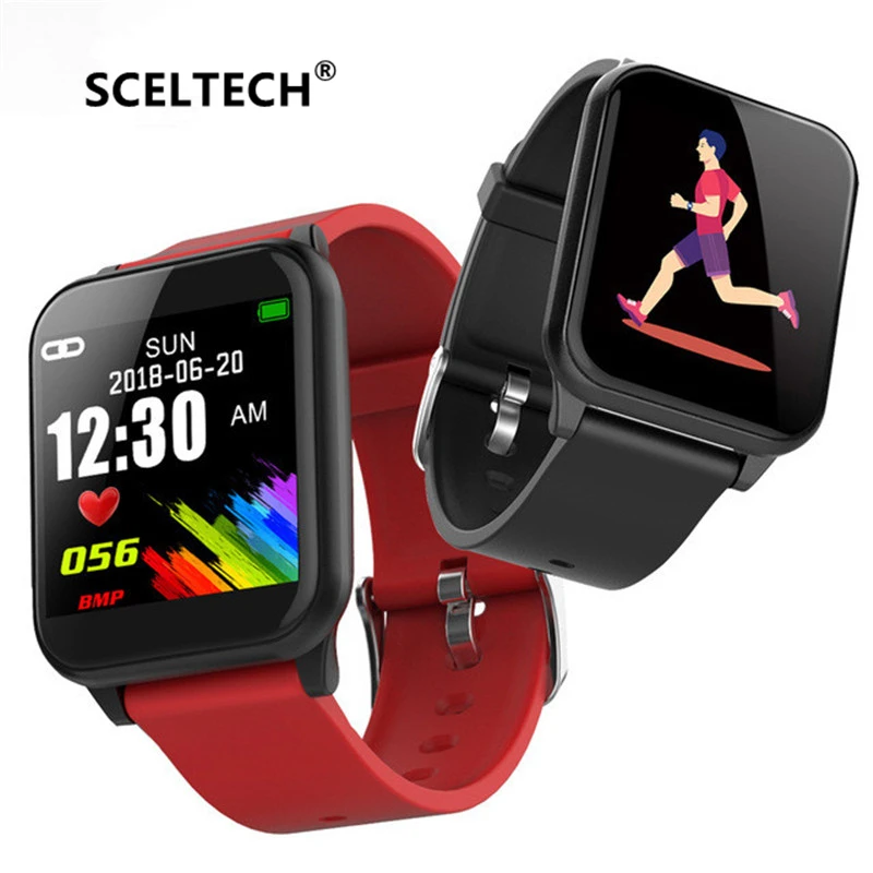 

SCELTECH ECG PPG Smart Bracelet Sport Fitness Tracker band Heart Rate Blood Pressure Call SMS Reminder IP67 Waterproof Wristband