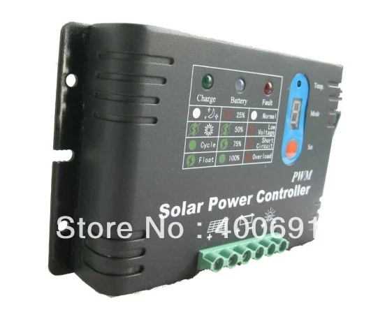 10A 48V PWM контроллер солнечного заряда с металлическим корпусом, светодиодный цифровой дисплей, компенсация температуры, работоспособный для домашней системы и светильник