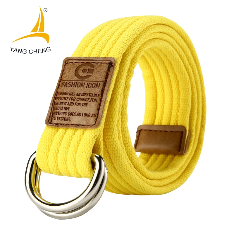 

[CNYANGCHENG]Canvas belt for Men&Women 3.5cm D-ring Buckle Male Female & student Outdoor casual belt High Quality Canvas 2017