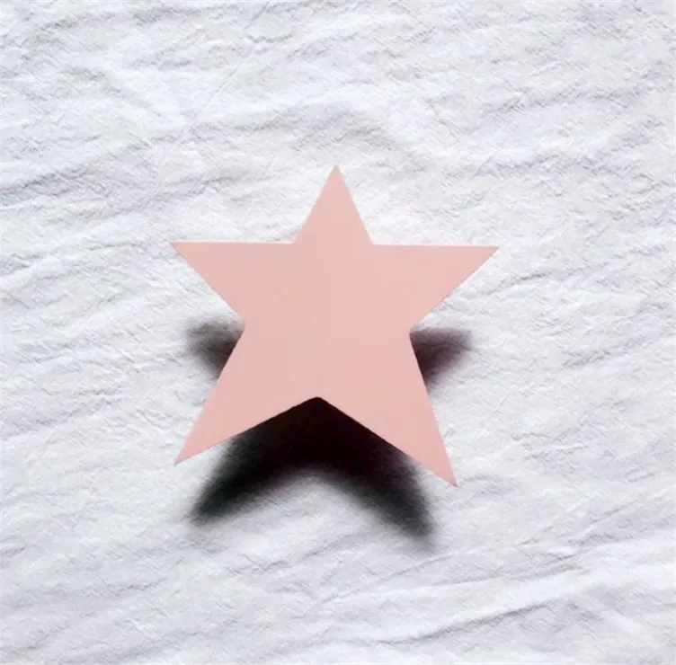 Деревянный мороженое/кролик/летучая мышь/борода/облака детская одежда крючок детская комната настенная вешалка в качестве украшения крючок подарок на день рождения - Цвет: Pink Star