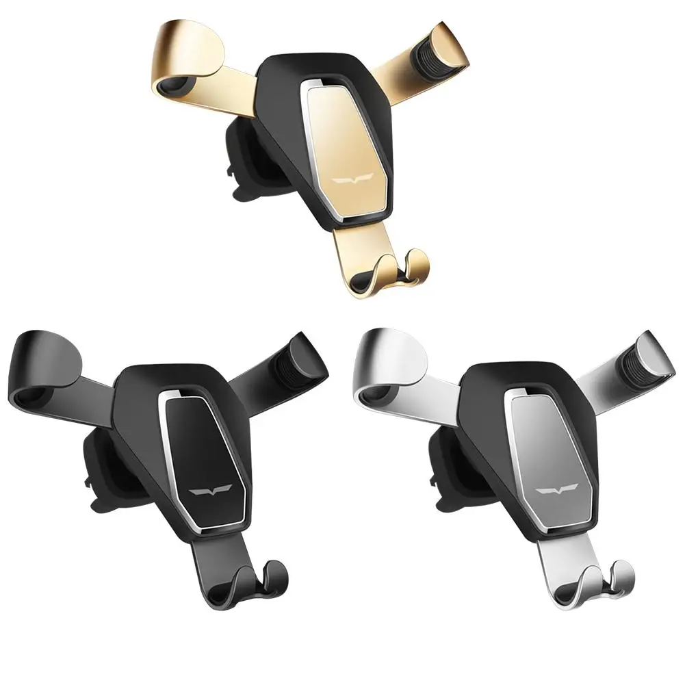 

Car Phone Holder Universal Aluminium Alloy Metal Gravity Gravitational Car Navigation Support Mounted To Air Vent