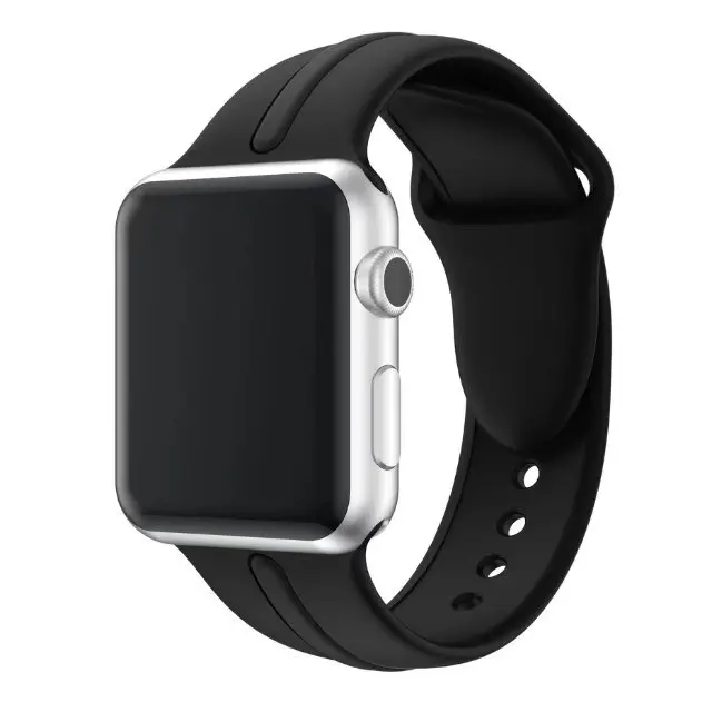 apple watch 4 silver with black band