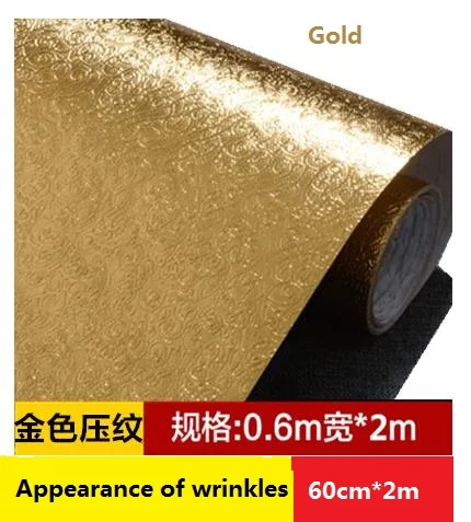 

60cm wide self-adhesive wallpaper silver/gold reflective pvc stickers furniture film