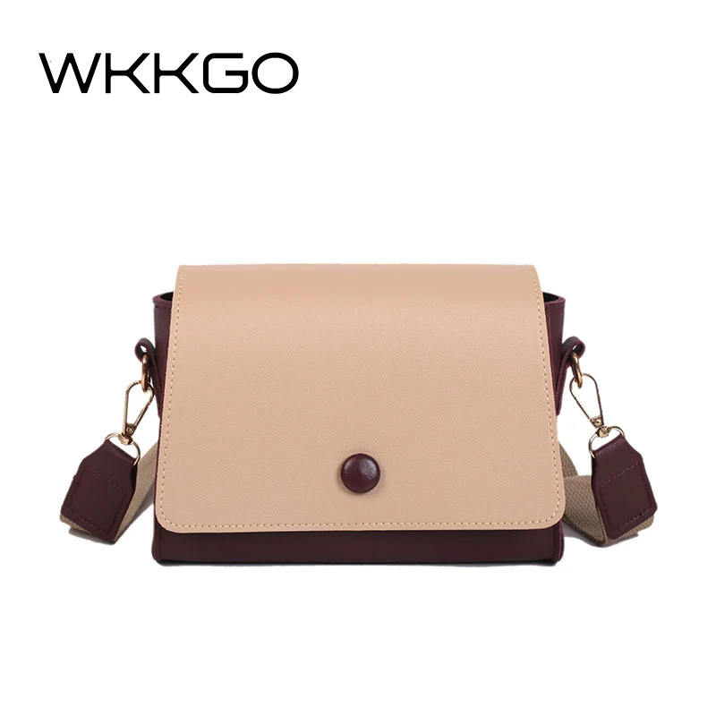 

WKKGO Fashion Patchwork Flap Satchel Shopping Women Bag Shoulder Messenger Crossbody Bag Coin Purse Designer Lady Clutch Handbag