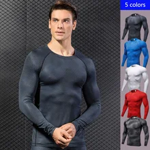 Футболка для фитнеса новые высокие эластичные мужские футболки с длинным рукавом для бега Футболка мужская Футболка мужская крутая Мужская s майка для фитнеса