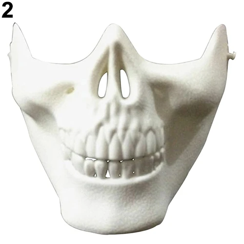Unisex Retro 3D Skull Skeleton Half Face Protective Mask for Halloween
