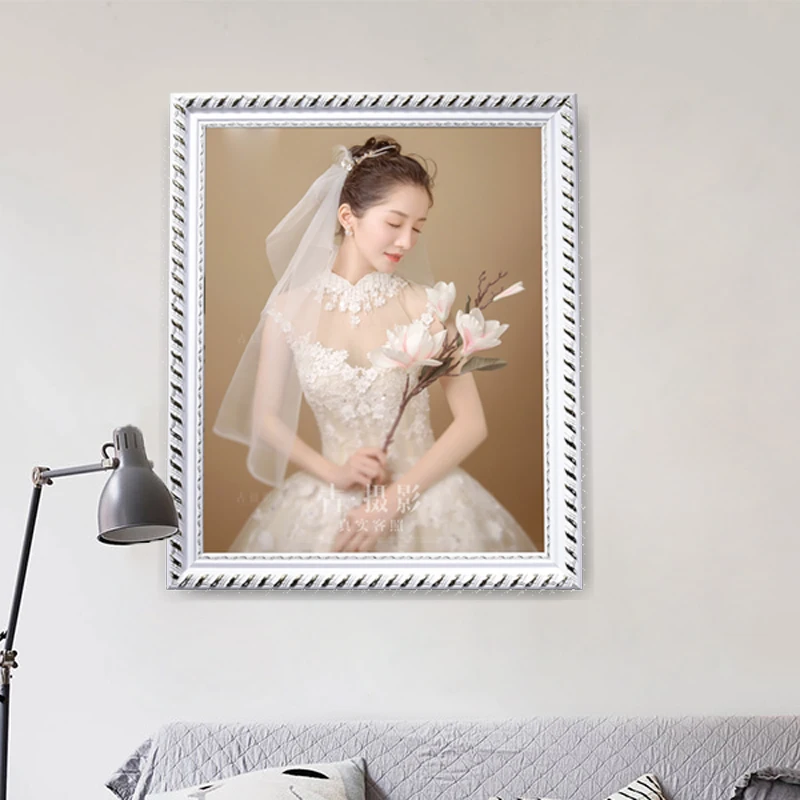 

Simple Modern European Solid Wood Photo Frame A3 A4 Wedding Photo Frame Table Hanging Wall Custom Solid Wood Pictures Frames