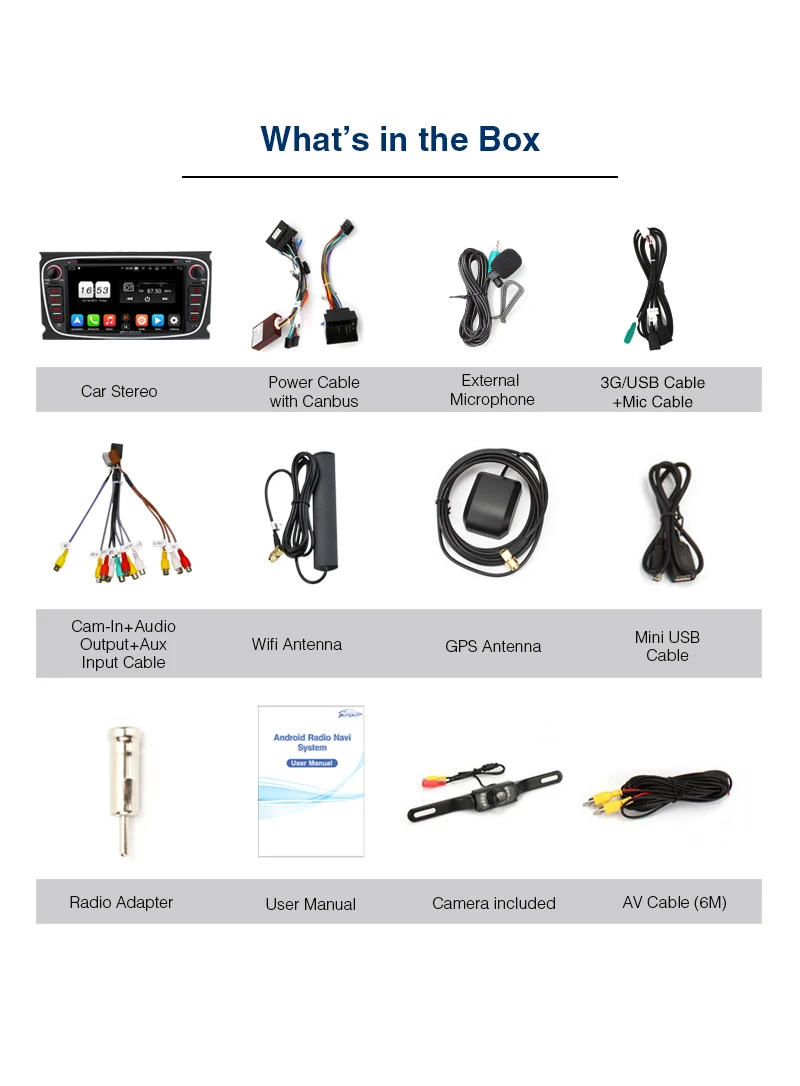 Clearance Pumpkin 2 Din 7" Octa-core Android 9.0 Car Stereo For Ford Focus/Mondeo 4G+32G Car DVD Player GPS Navi Wifi OBD2 DAB+FM Radio 23