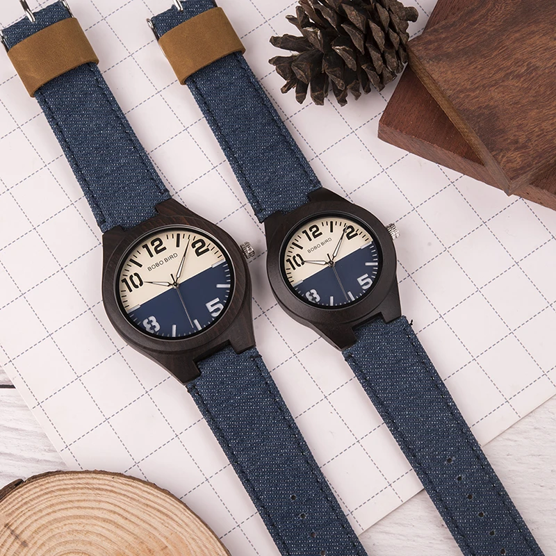 BOBO BIRD Wood Watch Men Women Lover Quartz Movement Wristwatch Causal Sport Stylish Timepiece Gift to Boy friend Girl friend