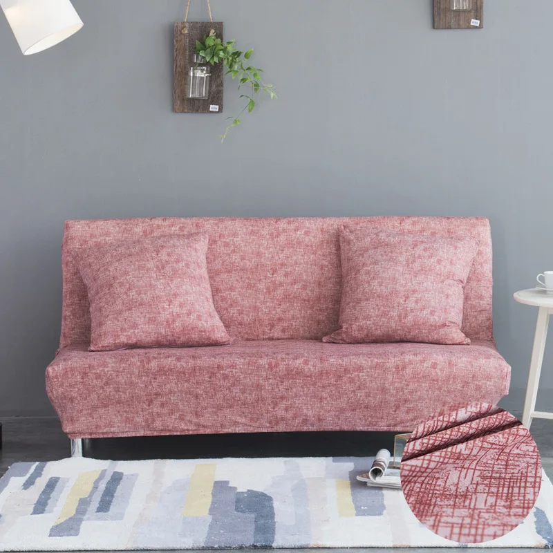 Stripped Pattern Folding Sofa Bed Cover No Armrest All-inclusive Slip-resistant Couch Cover Stretch
