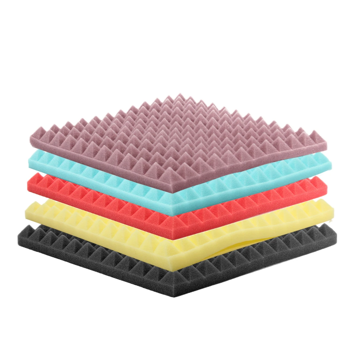 

50*50*5cm Studio Acoustic Soundproof Foam Insert Soundproofing Sound Absorption Treatment Panel Tile Wedge Protective Sponge