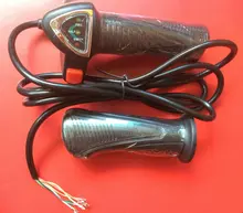 gas handle twist throttle with battery level indicator & latching switch electric bicycle scooter mtb part accelerator & grips