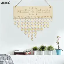 Деревянная настенная доска с календарем для дома «сделай сам» на день рождения, Семейный календарь на день рождения, знак с напоминанием, доска для планировщика, домашний декор, подарки