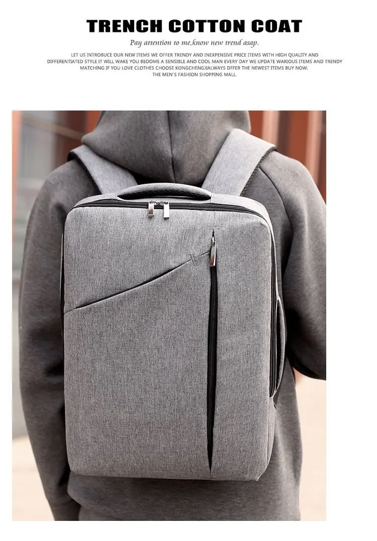 Boshikang мужской деловой рюкзак, трендовый водонепроницаемый тонкий рюкзак для ноутбука, школьная сумка, офисный мужской рюкзак, сумка Оксфорд