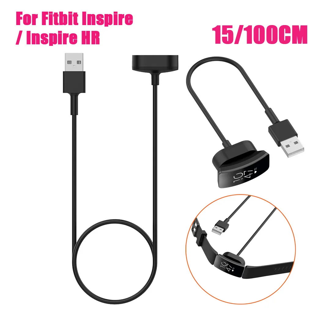 

New Quick Tough Durable Short Charging Time For Fitbit Inspire/Inspire HR Charger Replacement USB Chargers Charging Cables 100cm